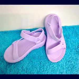 Crocodile Lavender Sandals